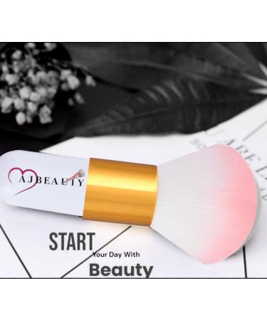 Buy Fluffy Kabuki Powder Makeup Brush - Large Soft Face Foundation & Blush Brush White+Pink 104 - Perfect for Blending Makeup Internationally - Buy Online on GoSupps.com
