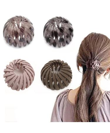 4 pieces bird's nest hair clip bird nest hair band vintage bird nest hair clips hair accessories ponytail holder bird nest hair clip women vintage hair clips hair gripper for women girls black