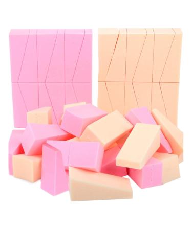 48 Make-Up Sponges Small Wedge-Shaped Smooth Application Beauty Sponge Latex-Free for Liquid Foundations Halloween Costume Festival Make-Up.