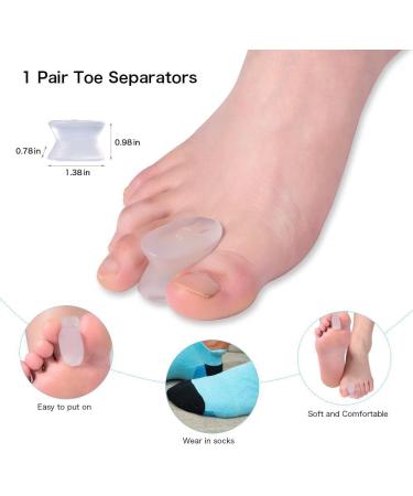 8-Piece Hallux Valgus Corrector & Toe Separator Set - Pain Relief & Alignment Correction for Bunions - 4 Pair Bunion Protectors Included - Buy Online on GoSupps.com
