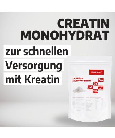 NUTRINAX Pure Creatine Monohydrate 1000g - Micronized 200 Mesh Vegan No Additives - International Shipping - Buy Online on GoSupps.com