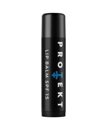 Protekt SPF15 Zinc Oxide Lip Balm - UVA/UVB Broad Spectrum Moisturizing Lip Balm - 0.67oz - Reef Safe  Kid Safe and Water Resistant - With Sunflower Seed Oil  Beeswax  Shea Butter - Made in the USA