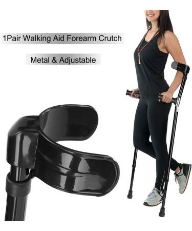 Forearm Crutches Adjustable Bracelet Crutch Forearm Crutches Balanced Mobility Aid Retractable and Adjustable Folding Cane for Elderly Disab Innovate - Buy Online on GoSupps.com