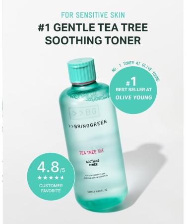 BRING GREEN Tea Tree CICA Soothing Toner | Mild Daily Skincare Routine for Cooling and Hydrating Effect (8.5 Fl. Oz. 250ml) - Buy Online on GoSupps.com