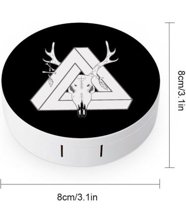 Buy White 3D Triangular Deer Head Contact Lens Case - Portable Travel Lens Box with Mirror for International Shipping - Buy Online on GoSupps.com
