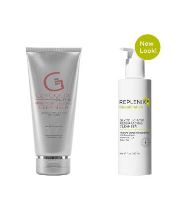 Replenix Glycolic Acid Resurfacing Cleanser - Medical Grade Exfoliating Face Wash | Brightens Skin, Minimizes Pores & Evens Skin Tone | 6.7 oz - Buy Online on GoSupps.com