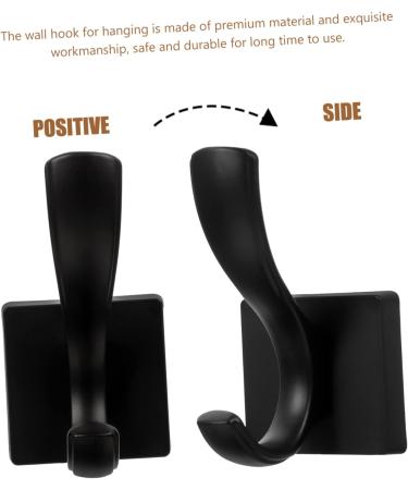 Cabilock 3pcs Single Clothes Hook Clothing Storage Hooks Coat Hooks Towel Hook Coat Rack Aluminum Alloy Black - Buy Online on GoSupps.com