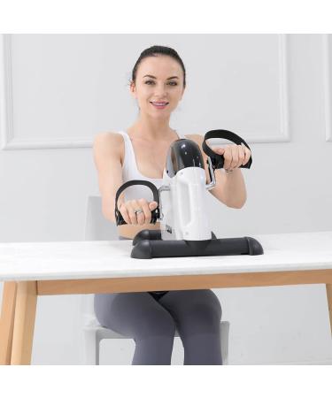 TODO Mini Exercise Bike Pedal Exerciser with Digital Monitor - Portable Foot Peddler for Therapy - Bright White - Buy Online on GoSupps.com