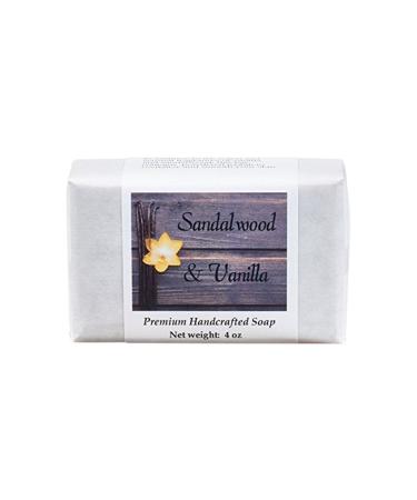 Sandalwood Vanilla Handmade Soap with Cocoa Butter and Shea Butter - MoonDance Soaps, 4 oz Bar - Buy Online on GoSupps.com