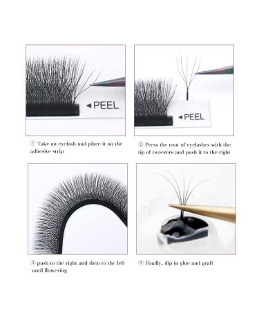 DeceMars 5D W Shaped Eyelash Extension | 8-14 Mix Black-C | 0.07mm Thickness - Buy Online on GoSupps.com