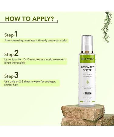 Rosemary Water Hair Spray | For Frizzy Hair | Adds Shine | Suitable For All Hair Types | 200 ml - Buy Online on GoSupps.com