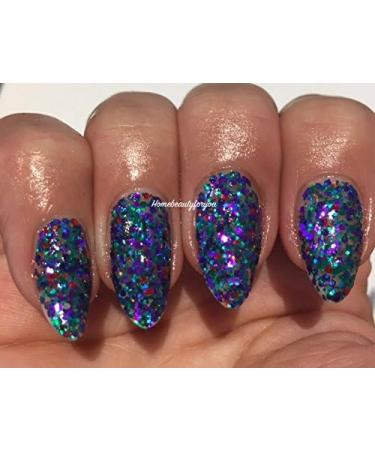 Bluesky Nail Gel Polish Merry Xmas Christmas Red Green Purple and Blue Glitter Christmas Color UV LED Soak Off 10ml - Buy Online on GoSupps.com