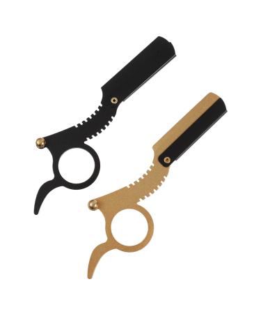 Minkissy 2st old razor manual beard trimmer bart razor ergonomic hairdresser Bart Tools Manual Bartschneider Barbier double ring shave man metal stainless steel
