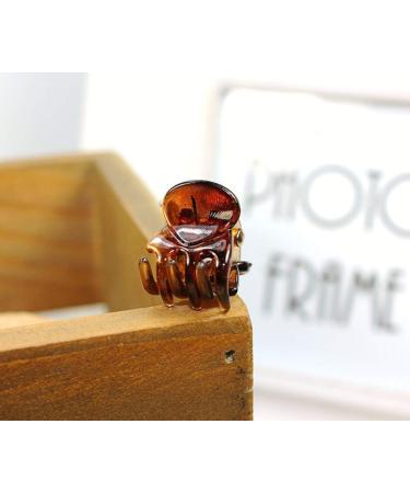 12-Pack Brown Mini Acrylic Hair Gripper Clips | Solid Plain Fringe Hairpins for Women & Girls - Buy Online on GoSupps.com