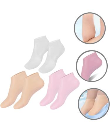 DRESSOOS Female Socks 3 Pairs moisturizing Socks Non Socks Aloe Socks spa Socks spa Gel Socks Foot Care Foot Socks Lotion Socks Silicone Socks Foot Care Miss Sebs Heel Casual Socks - Buy Online on GoSupps.com