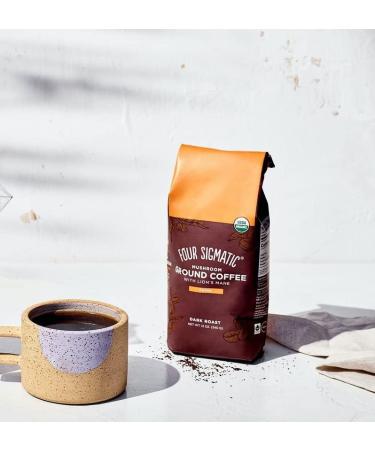 Four Sigma Tic Champignon Ground Coffee with Lion's Mane Think Dark Roast 340 g Pack of 2 - Buy Online on GoSupps.com