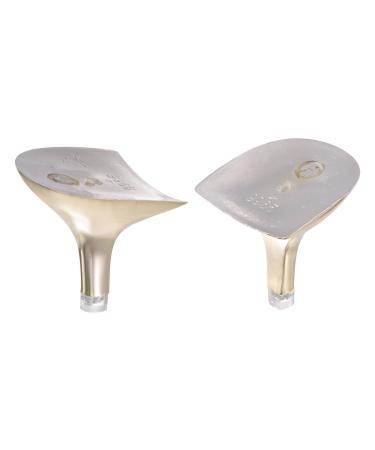 HARFINGTON 1pair Heel Repair Replacement 1.85"x2.05" High Stiletto Heel DIY for Women Shoe Gold Tone 1.85"x2.05" Gold Tone