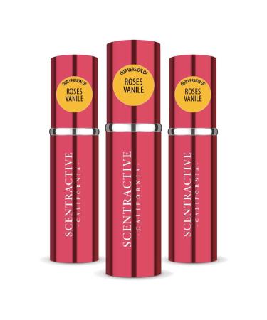 CA Perfume Impression of Roses Vanile For Women Replica Version Fragrance Dupes Concentrated Long Lasting Eau de Parfum Spray Refillable Atomizer Bottle 0.17 Fl Oz/5ml-X3 MNCR ROSES VANILE IMPRESSION 0.51 Fl Oz (Pack of 1)