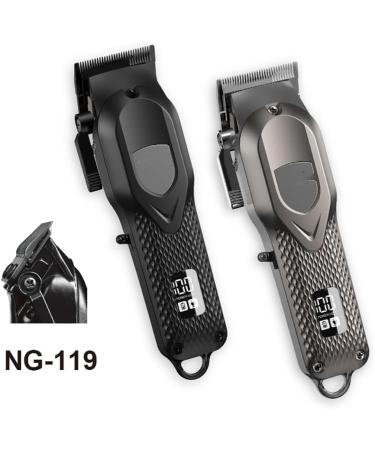 Pro Hair Clipper 7000RPM Hair Clipper Hair Trimmer Professional Barber Rechargeable Clipper with LED Display(Color:NG-119 Black) - Buy Online on GoSupps.com