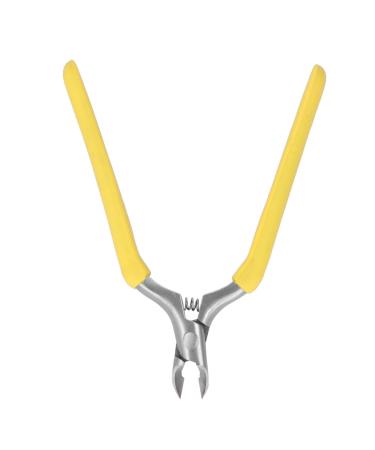 Nail Cuticle Trimmer Hygienic Built-in Spring Cuticle Trimmer with Protective Cover for Nail Salon (Yellow)