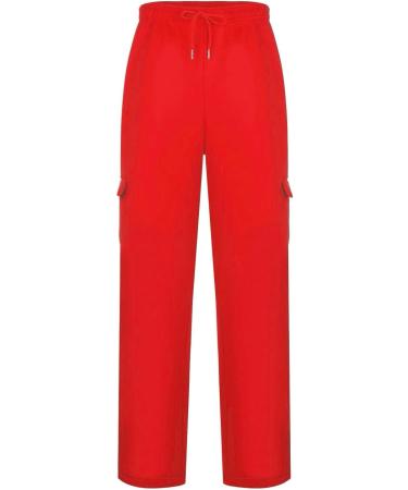 Womens Comfy Gym Sports Jogger Sweatpants Baggy High Waist Trousers Causal Training Yoga Pants Jogging Bottoms Activewear XXL 2077-djufh-red-c - Buy Online on GoSupps.com