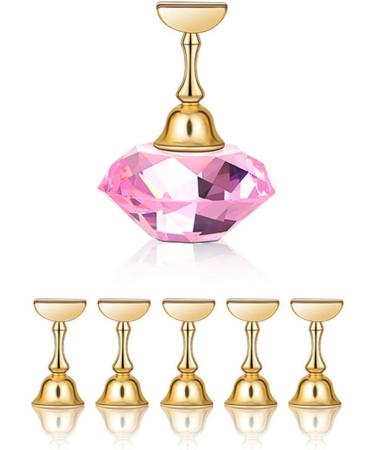 ANKROYU Nail Art Display Stand 2 Color Magnetic Nail Art Display Stand Nail Tip Practice Train Stand Crystal Base Crystal Base Display Tool for Nail Salon DIY and Nail Practice(Pink) - Buy Online on GoSupps.com