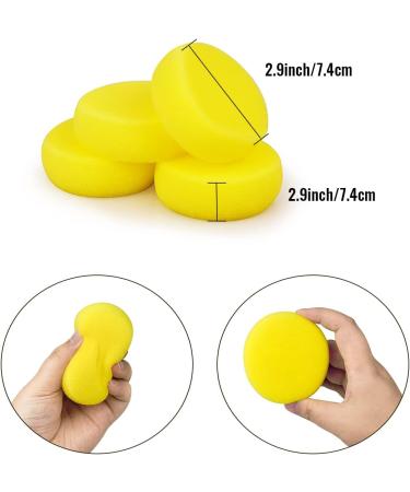12 Pcs Yellow Round Painting Sponges - Watercolor Synthetic Artist Sponges for Painting, Ceramics, Pottery & More | 3 Inch - Buy Online on GoSupps.com