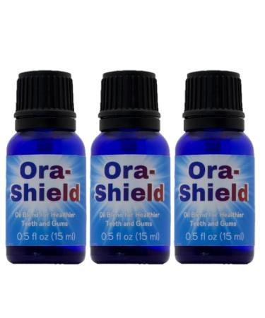 Ora-Shield Organic Tooth Oil for Gum Disease Relief and Gingivitis Help Soothes Sore, Bleeding, or Receding Gums Essential Oils for Teeth & Mouth Oral Microbiome Support Adults & Kids (3 Pack)