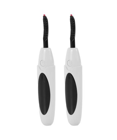 VENEKA 2X Electric Heated Eyelash Curler USB Charge Makeup Curling Kit Long Lasting Natural Eye Lash Curler White