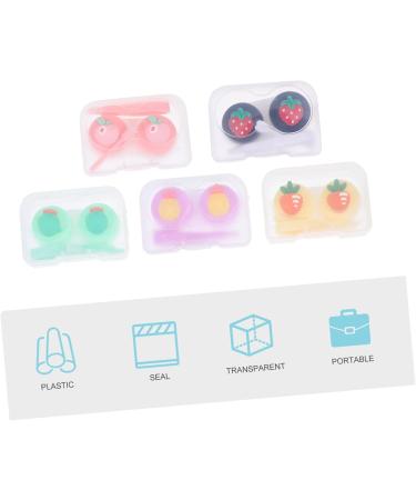 Solustre 5-Store Contact Lens Case - Travel-Friendly Container for Contact Lenses & Eye Accessories | Stylish & Functional Fruit Design - Buy Online on GoSupps.com