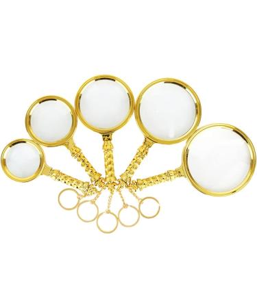 Magnifying Glass with Gold-Plated Flower Magnification Magnifier Handheld Magnifier Science Reading Book Inspection Small Gift - Buy Online on GoSupps.com