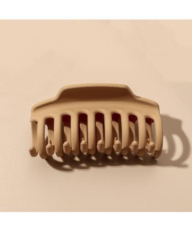 Hot One 6 pcs Barrel & Rectangle Claw Clips for Thick Hair - Large Hair Clips for Women in Black & Khaki - Buy Online on GoSupps.com