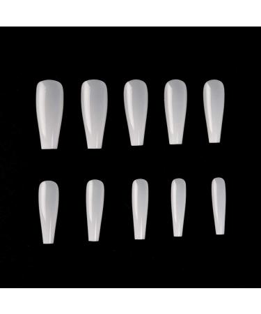 Alexnailart 500 Pcs French Acrylic Fake Nails Complete Cover Artificial Fingernails Set in 10 Sizes & 3 Colors with Box - Buy Online on GoSupps.com