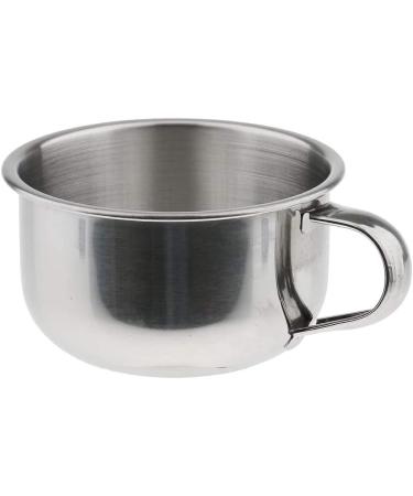 POFET 8cm Durable Stainless Steel Shaving Brush Mug Bowl - Premium Barber Beard Soap Dish for Men | International Shipping - Buy Online on GoSupps.com