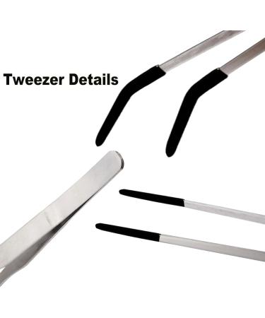 Evago 10.6 Stainless Steel Aquarium Tweezers | Curved & Straight Rubber-Tipped Feeding Pliers for Aquatic Plants & Reptiles - Buy Online on GoSupps.com