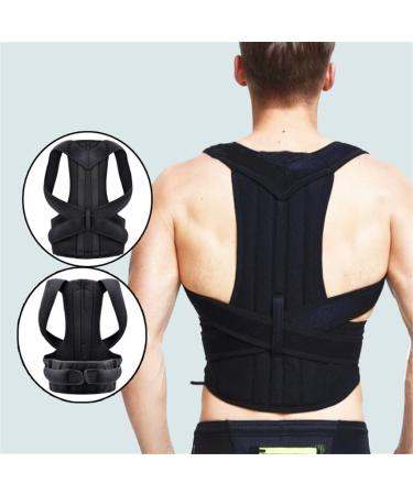 Adjustable posture corrector shoulder and correction spine posture fixed belt (black M) (Black M) - Buy Online on GoSupps.com