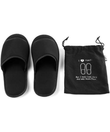 Ibluelover Portable Travel Spa Slippers - Foldable Flat Closed Toe Non-Slip Sole Hotel Slippers | Washable Indoor House Shoes for Business Trips - Buy Online on GoSupps.com