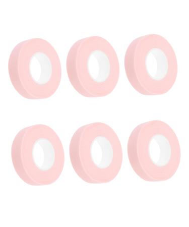 Angoily 6 Rolls Grafting Eyelash Tape Cosmetology Supplies Nail Tools for Nail Art Tape for Dispenser Lash Tapes for Eyelash Lash Tools Eyes Extension Belt Pink Non-woven Fabric