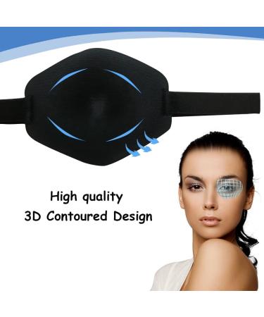 AMZVIO Adjustable Adult Eyepatch for Lazy Eye or After Eye Surgery (Large) - Black - Buy Online on GoSupps.com