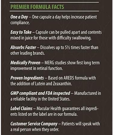 Visual Advantage Premier Formula for Eye Health - Three Month Supply - Developed for Age Related Macular Support (AMD) - Only 1 Pill Per Day - Buy Online on GoSupps.com