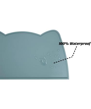 Ohmo Bowl Pad for Small Dogs & Cats | Non-Slip Waterproof Silicone Base - 46x25cm Light Blue - Buy Online on GoSupps.com