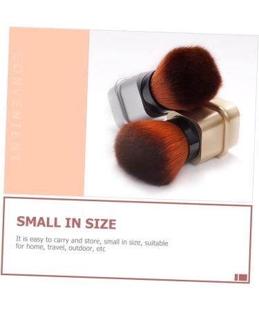 DRESSOOS Nail Dust Brush Powder Brush Nail Remover Brush Multi-use Makeup Brush Retractable Makeup Brush Makeup Blush Foundation Makeup Brush Nylon Wool Highlight Flexible Tube Travel 8.2x3.3cm Golden - Buy Online on GoSupps.com