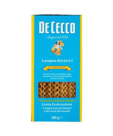 Italian Gourmet E.R. 10 x 100% Italian Cecco Pasta Lasagna Wide Double Curly n 1 x 500g Pasta + Pulp Italian Gourmet 400g