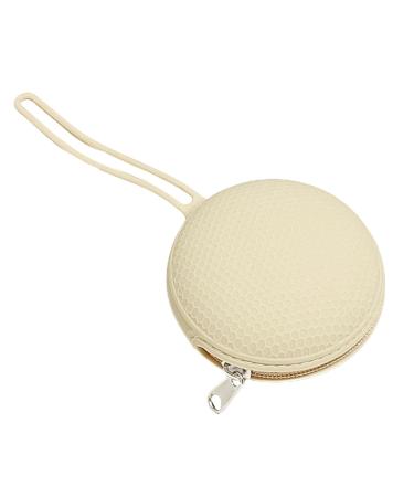 Silicone Pacifier Holder & Waterproof Travel Bag - Cute Zipper Storage for Jewelry & Keys - Light Yellow - Buy Online on GoSupps.com