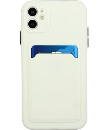 Tivenfezk Nadoli Silicone Case for iPhone 15 - Ultra Thin Shockproof Scratch-Resistant Wallet TPU Cover with Credit Card Holder - White - Buy Online on GoSupps.com