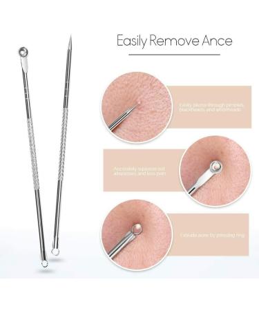 Blackhead Pimple Comedone Spot Acne Extractor/Remover Kit Popper Tools - Buy Online on GoSupps.com