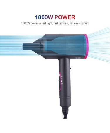 Hair Dryer 1800W Ionic Blow Dryer Professional Hairdryer Powerful Ac Motor 3 Temperature 2 Speed & 1 Cool Setting Quick Drying Less Hair Damage 110-240V/B (A) - Buy Online on GoSupps.com