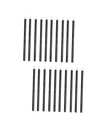 Healeved 200 Pcs Disposable Eyeliner Gel Liner Eyeliner Makeup Eyeliner Wand Black Artificial Fiber 1 count (Pack of 1) Blackx2pcs