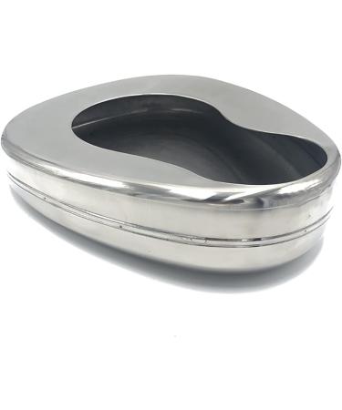 Stainless Steel Potty Portable Thick Stainless Steel Bed Pans with Lid for Bedridden Patients Pregnant Woman and Elderly Simple to Clean - Buy Online on GoSupps.com