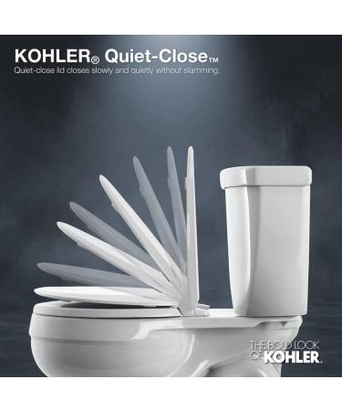 KOHLER 20454-96 Ridgewood Quiet-Close Elongated Biscuit Toilet Seat - Buy Online on GoSupps.com